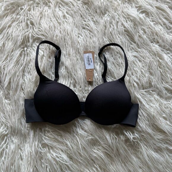 Skims Ultimate Push up Plunge Bra Onyx Size 32B - Picture 1 of 7